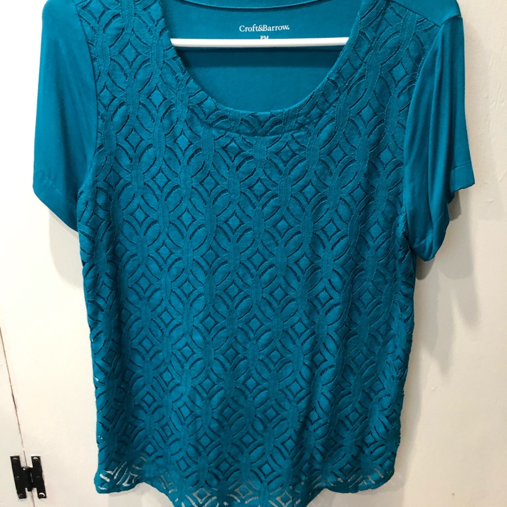 Croft & Barrow Green PM Top